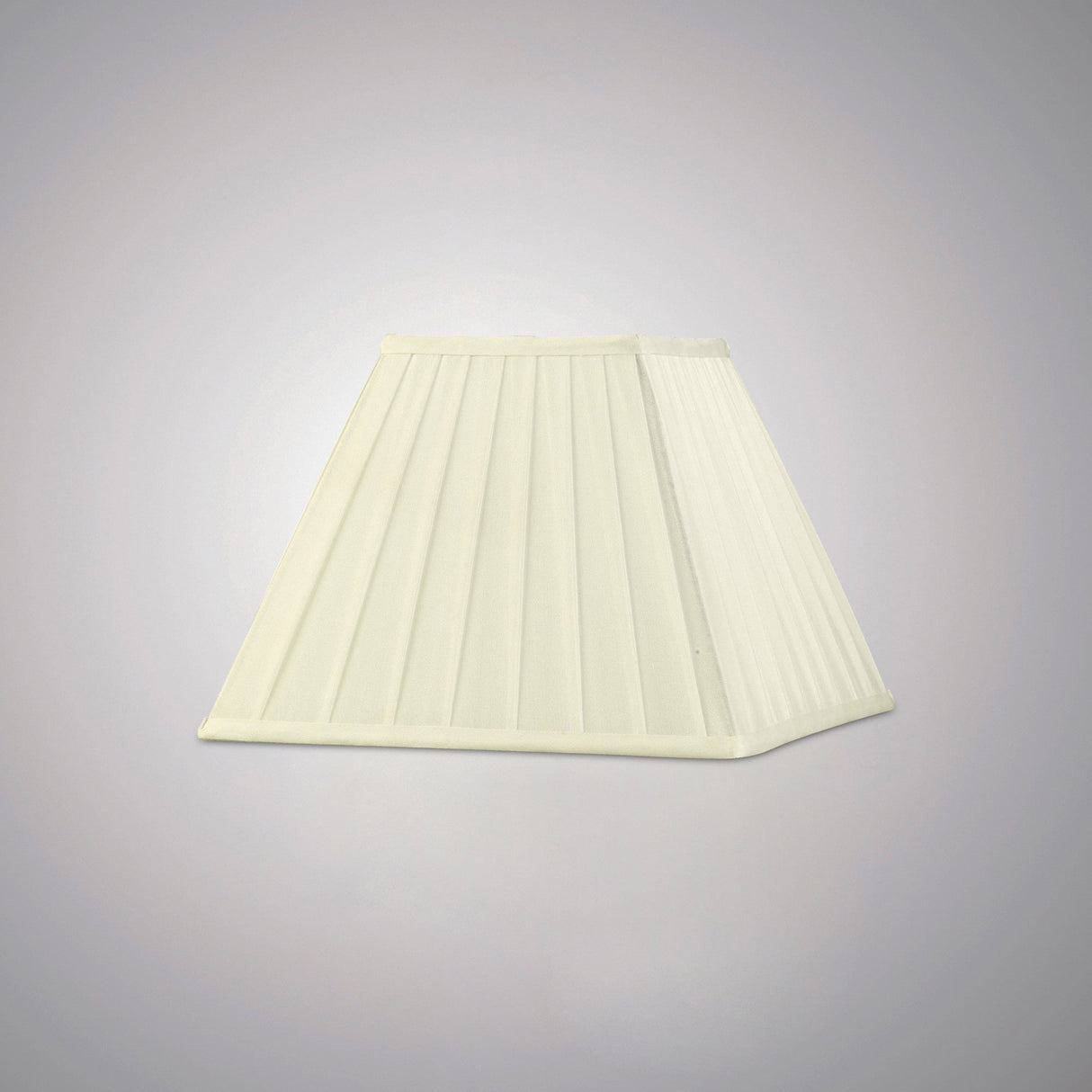 Leela Square Pleated Lampshade - Ivory, 15/30cm x 22.5cm