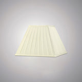Leela Square Pleated Lampshade - Ivory, 15/30cm x 22.5cm