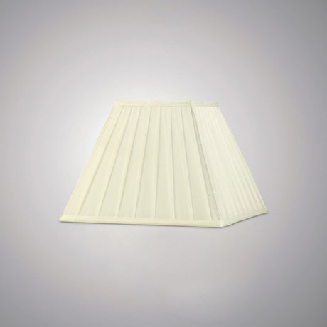 Leela Square Pleated Lampshade - Ivory, 15/30cm x 22.5cm
