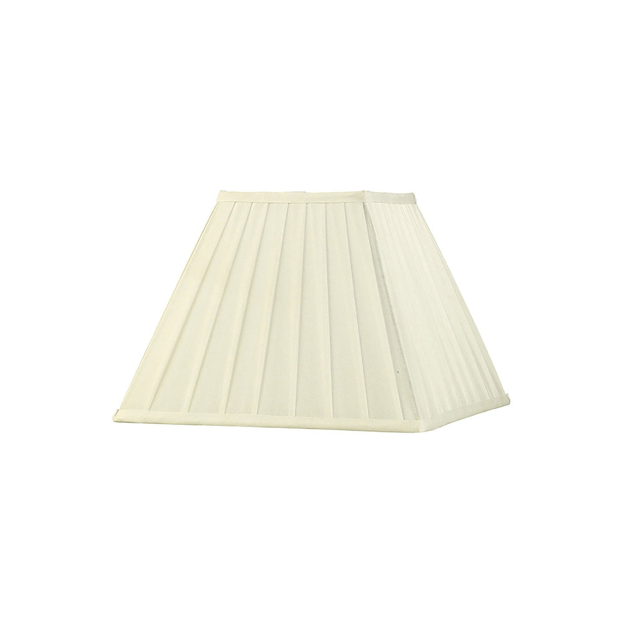 Leela Square Pleated Lampshade - Ivory, 15/30cm x 22.5cm