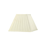 Leela Square Pleated Lampshade - Ivory, 15/30cm x 22.5cm