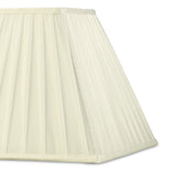 Leela Square Pleated Lampshade - Ivory, 17.5/35cm x 25cm