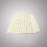 Leela Square Pleated Lampshade - Ivory, 17.5/35cm x 25cm