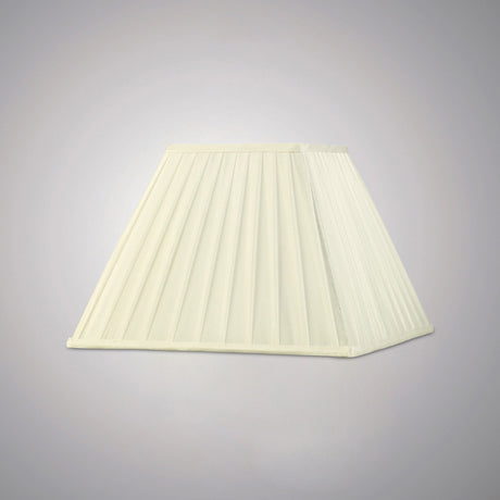 Leela Square Pleated Lampshade - Ivory, 17.5/35cm x 25cm