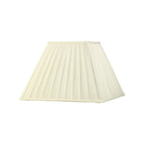 Leela Square Pleated Lampshade - Ivory, 17.5/35cm x 25cm