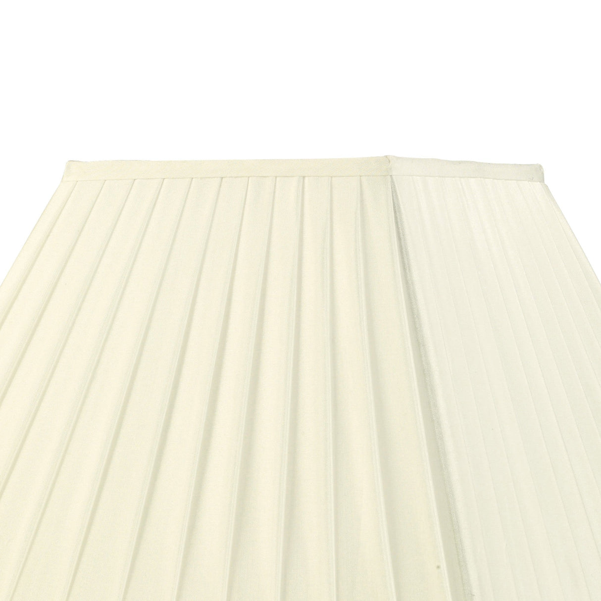Leela Square Pleated Lampshade - Ivory, 20/40cm x 27.5cm