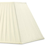 Leela Square Pleated Lampshade - Ivory, 20/40cm x 27.5cm