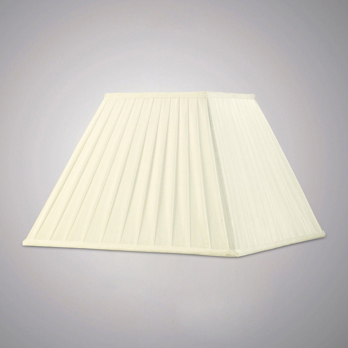 Leela Square Pleated Lampshade - Ivory, 20/40cm x 27.5cm