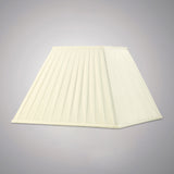Leela Square Pleated Lampshade - Ivory, 20/40cm x 27.5cm