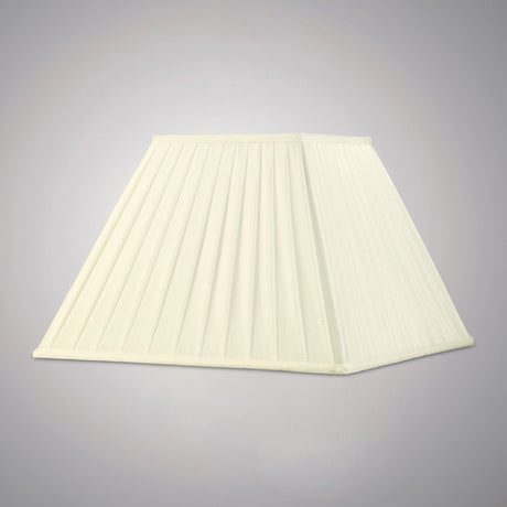 Leela Square Pleated Lampshade - Ivory, 20/40cm x 27.5cm