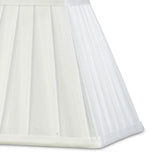 Leela Square Pleated Lampshade - White, 10/20cm x 15.6cm