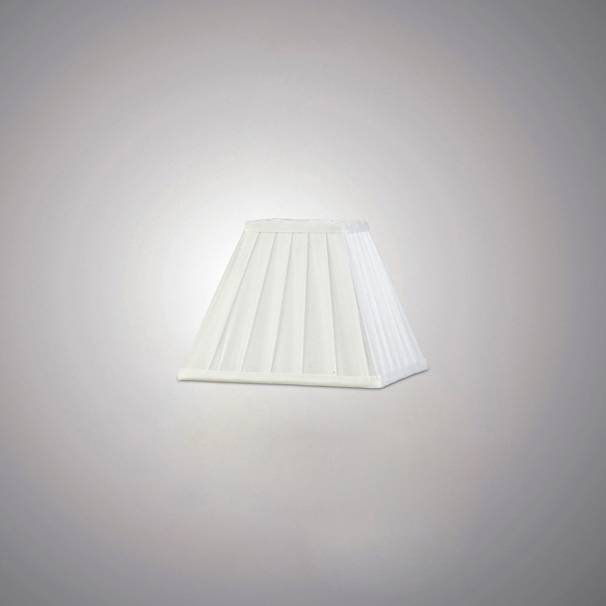 Leela Square Pleated Lampshade - White, 10/20cm x 15.6cm