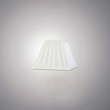 Leela Square Pleated Lampshade - White, 10/20cm x 15.6cm
