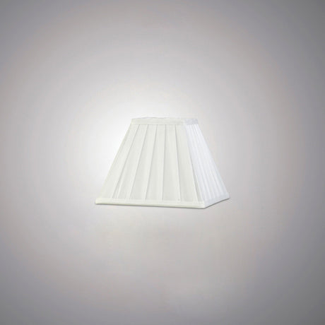 Leela Square Pleated Lampshade - White, 10/20cm x 15.6cm