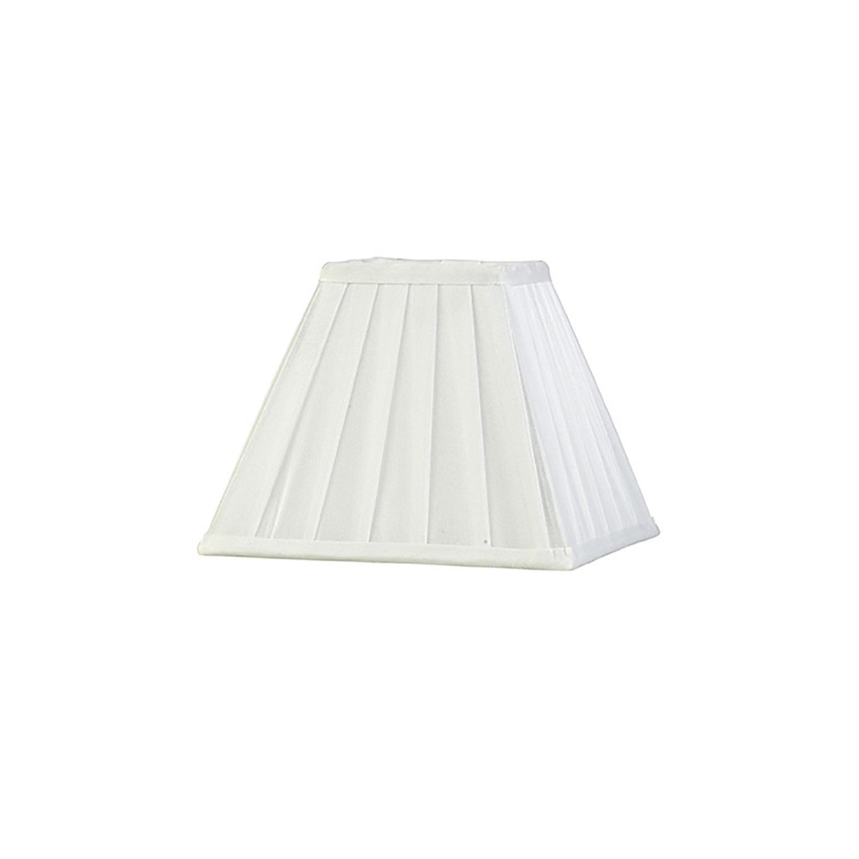 Leela Square Pleated Lampshade - White, 10/20cm x 15.6cm