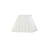 Leela Square Pleated Lampshade - White, 10/20cm x 15.6cm