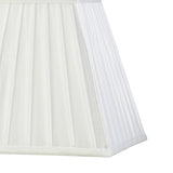Leela Square Pleated Lampshade - White, 13.8/25cm x 20.6cm
