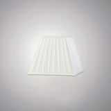 Leela Square Pleated Lampshade - White, 13.8/25cm x 20.6cm