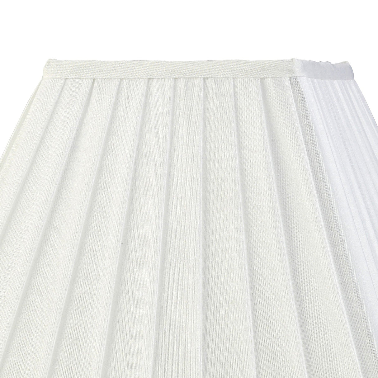 Leela Square Pleated Lampshade - White, 15/30cm x 22.5cm