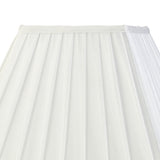Leela Square Pleated Lampshade - White, 15/30cm x 22.5cm