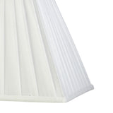 Leela Square Pleated Lampshade - White, 15/30cm x 22.5cm