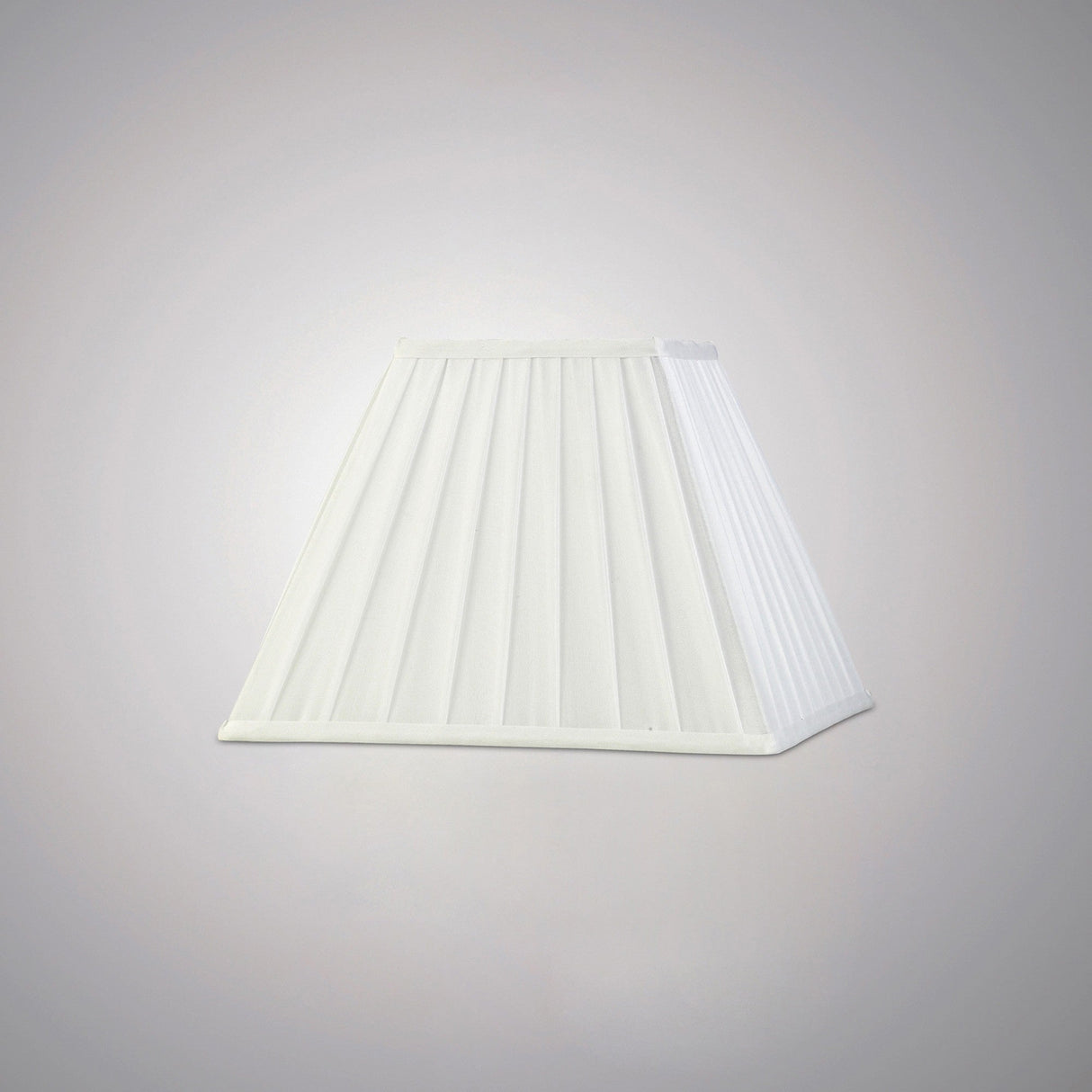 Leela Square Pleated Lampshade - White, 15/30cm x 22.5cm