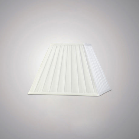 Leela Square Pleated Lampshade - White, 15/30cm x 22.5cm