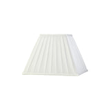 Leela Square Pleated Lampshade - White, 15/30cm x 22.5cm