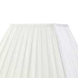Leela Square Pleated Lampshade - White, 17.5/35cm x 25cm