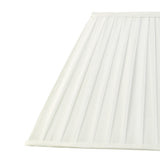 Leela Square Pleated Lampshade - White, 17.5/35cm x 25cm