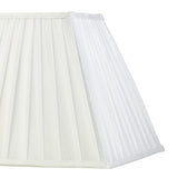 Leela Square Pleated Lampshade - White, 17.5/35cm x 25cm
