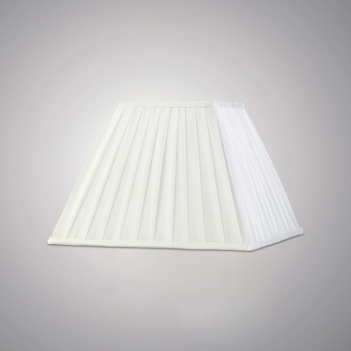Leela Square Pleated Lampshade - White, 17.5/35cm x 25cm