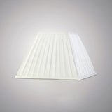 Leela Square Pleated Lampshade - White, 17.5/35cm x 25cm
