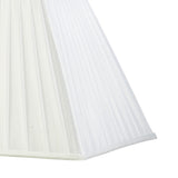 Leela Square Pleated Lampshade - White, 20/40cm x 27.5cm