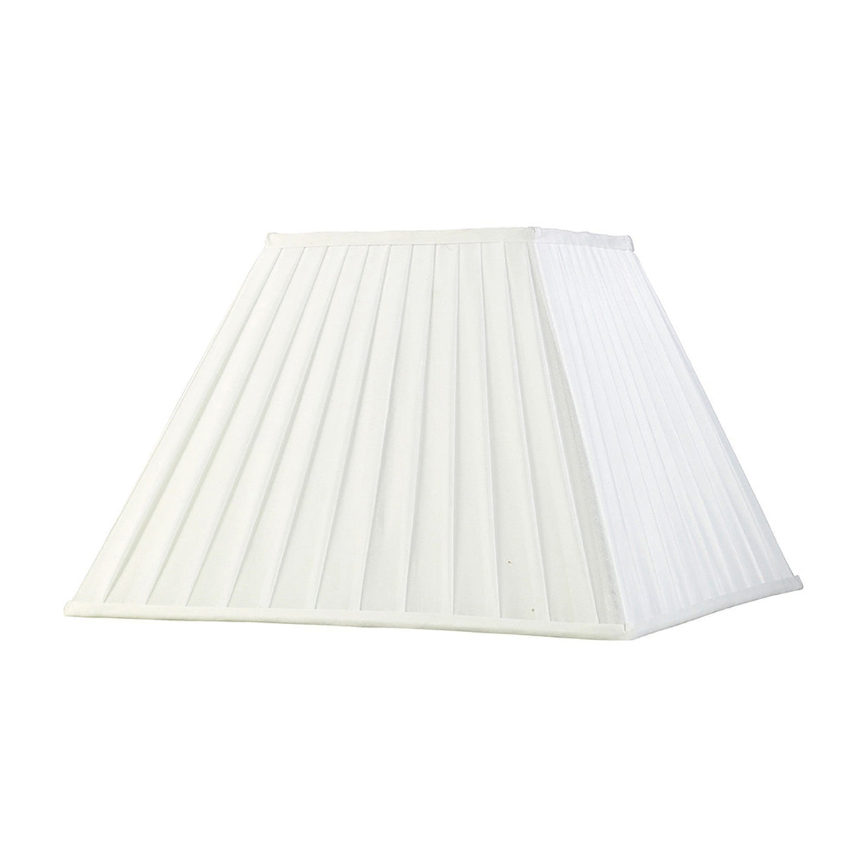 Leela Square Pleated Lampshade - White, 20/40cm x 27.5cm