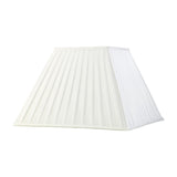 Leela Square Pleated Lampshade - White, 20/40cm x 27.5cm