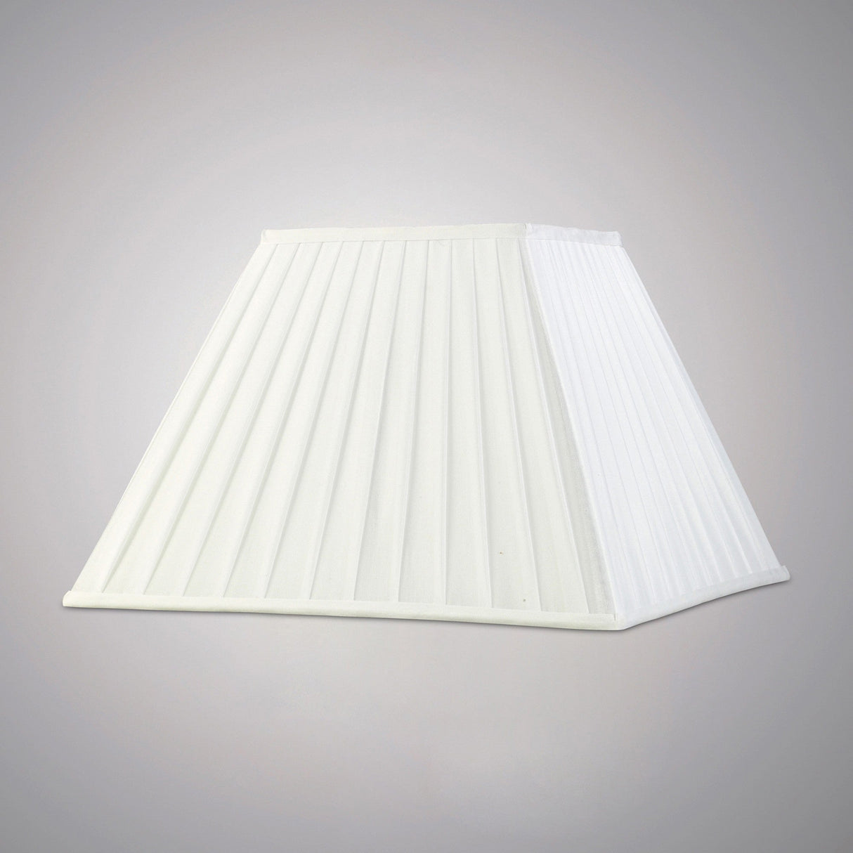 Leela Square Pleated Lampshade - White, 20/40cm x 27.5cm