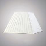 Leela Square Pleated Lampshade - White, 20/40cm x 27.5cm