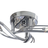Leimo 3 Light Crystal Semi-Flush Ceiling Light - Polished Chrome