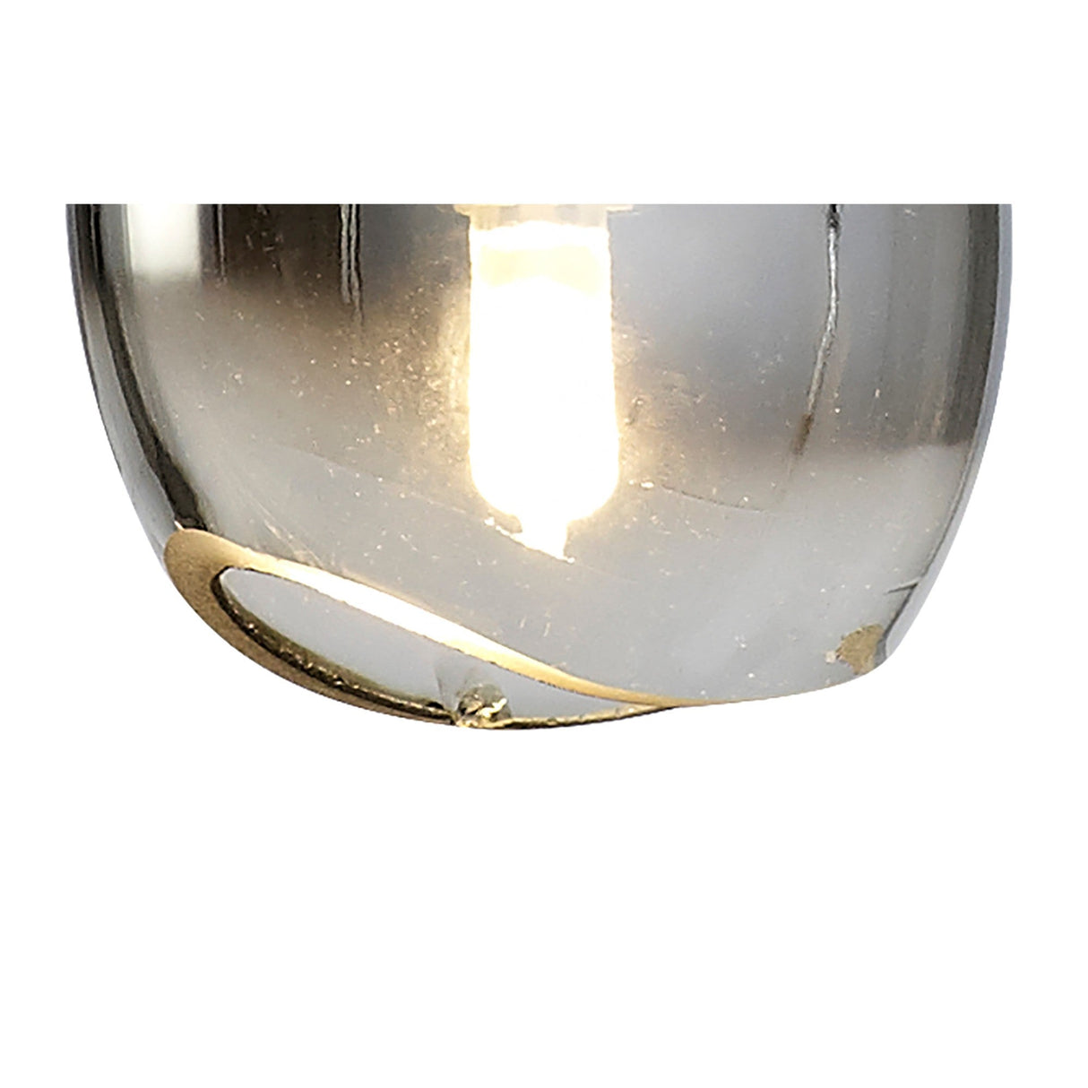 Lens 14cm Round 1 Light Glass Pendant Light - Chrome