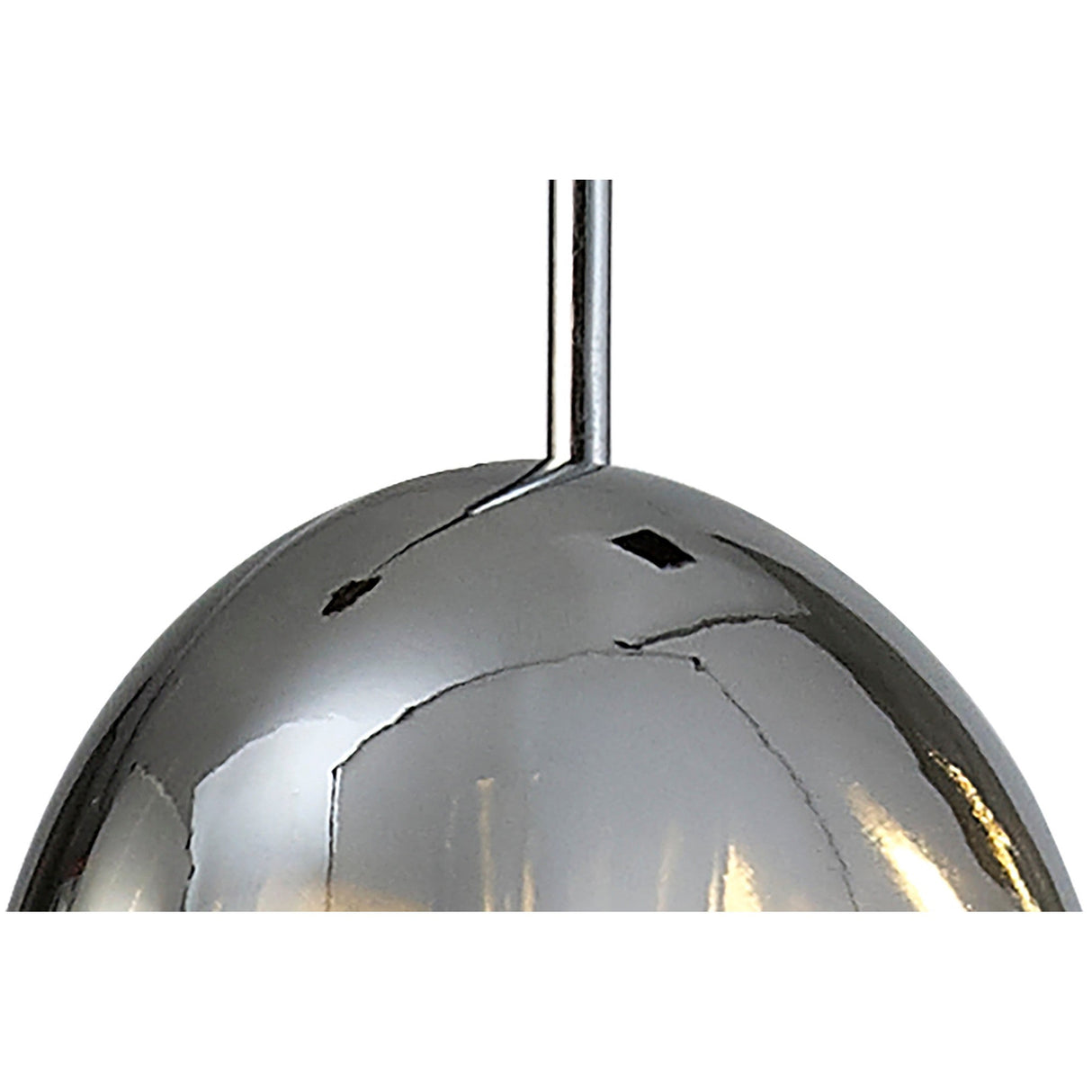 Lens 14cm Round 1 Light Glass Pendant Light - Chrome