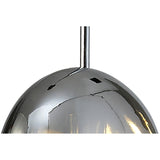 Lens 14cm Round 1 Light Glass Pendant Light - Chrome