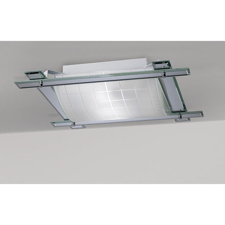 Leo 3 Light Mirror Flush Ceiling Light - Polished Chrome