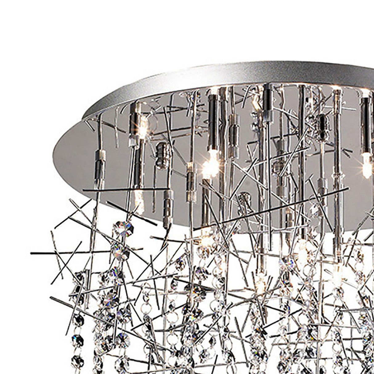 Lexi 10 Light Crystal Semi-Flush Ceiling Light - Polished Chrome