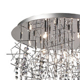 Lexi 10 Light Crystal Semi-Flush Ceiling Light - Polished Chrome