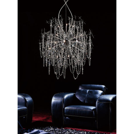 Lexi 85cm 22 Light Crystal Chandelier - Polished Chrome