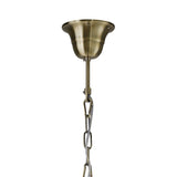 Libra 64cm 6 Light Crystal Chandelier - Antique Brass