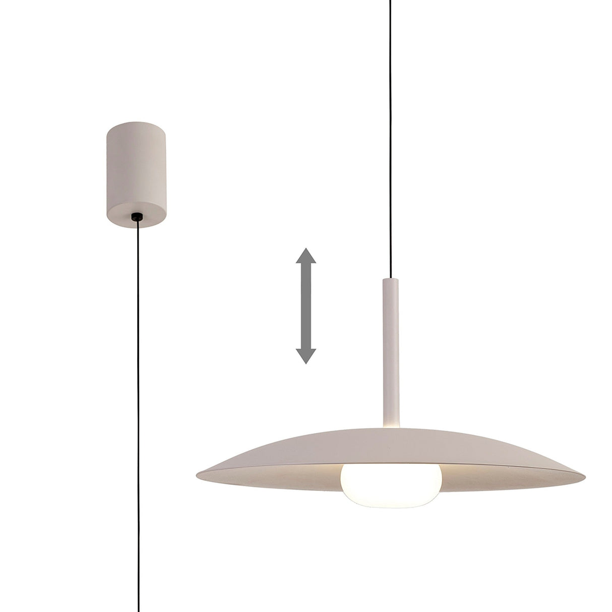 Lidia 40cm LED Pendant Light 12W 3000K - White