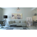 Lily 6 Light Glass Semi-Flush Ceiling Light - Polished Chrome