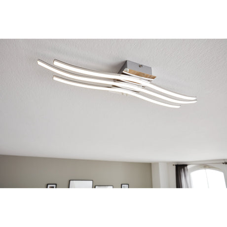 Livette LED Flush Ceiling Light 65cm - Chrome